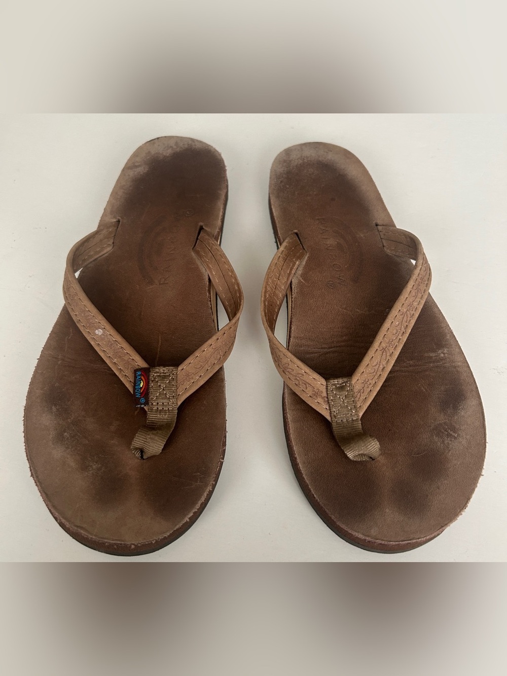 Rainbow Women’s Single Layer Leather Sandals flip flops